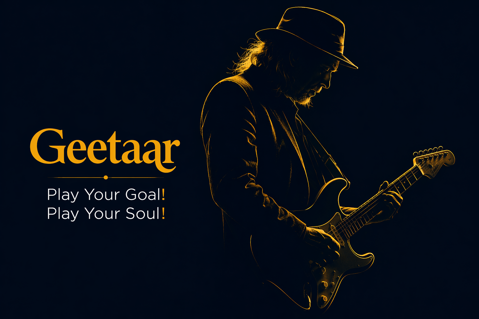 A guitarist practising